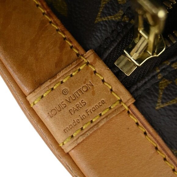 LOUIS VUITTON LV Logo Alma Hand Bag Monogram Leather Brown France M51130 82EE740 - Picture 16 of 16